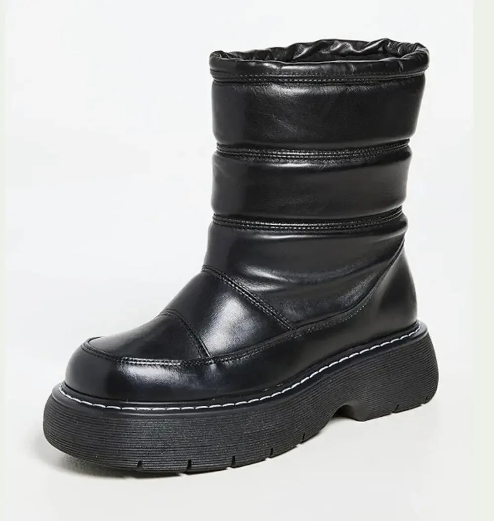 LAST Fergie Leather Warm Lining Black Boots Size 4 Kids 5.5 W US 36 EU NIB Cozy